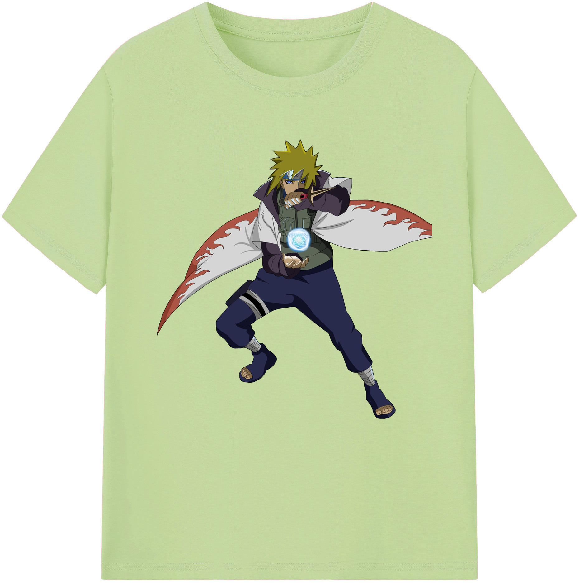 （画像用） NARUTO -ナルト- 波風 ミナト Namikaze Minato 綿100％半袖Tシャツ（フロントプリント）